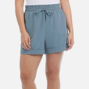 Danskin Ladies' Woven Paperbag Short (1751958) BLUE size Women